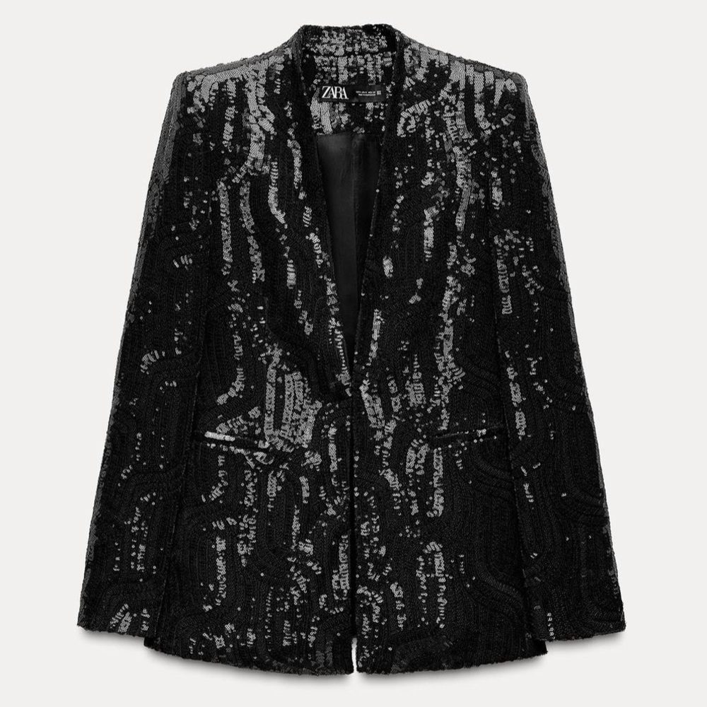 Zara sequins lapeles blazer - Picture 3 of 7